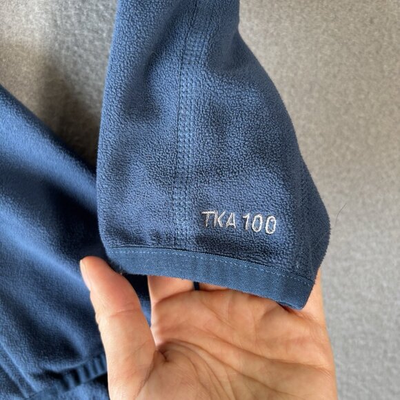 The North Face Jacket Womens Small Blue TKA 100 Fleece Full Zip Hoodie Thumbhole - Picture 4 of 16